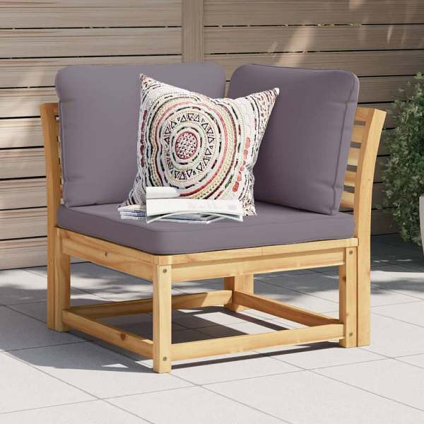 vidaXL Garten-Ecksofa mit Kissen 73x73x65 cm Massivholz Akazie, 366494