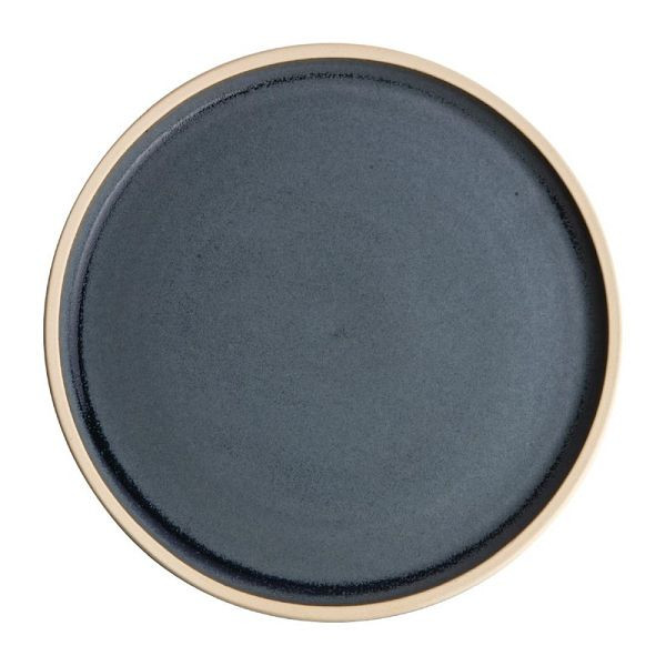 Olympia Canvas flacher runder Teller granit-blau 18cm, VE: 6 Stück, FA300