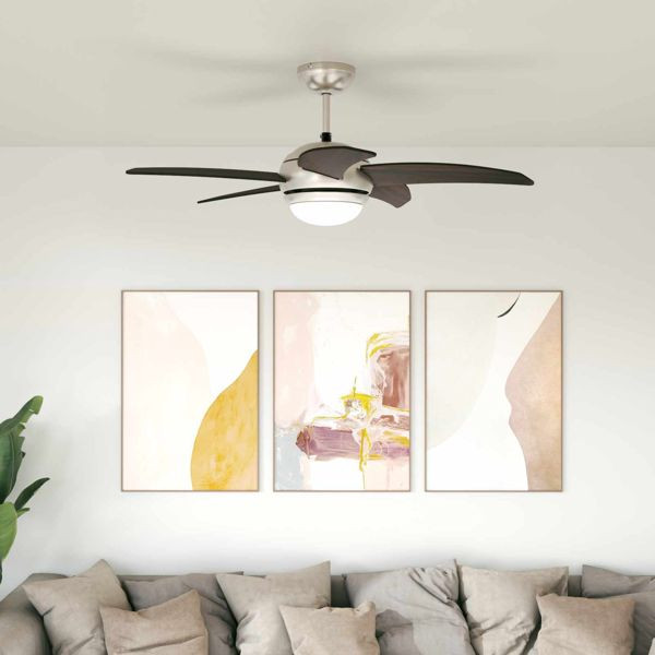 vidaXL Deckenventilator mit Licht und Fernbedienung Ø 110 cm, 42035653