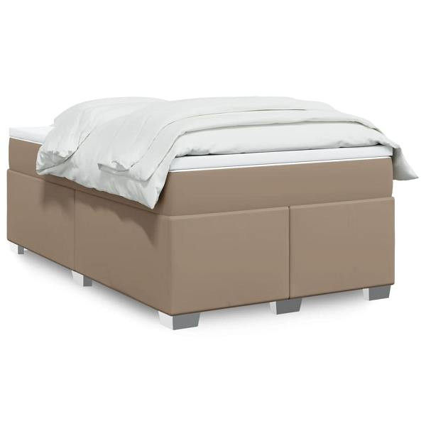 vidaXL Boxspringbett Matratze Cappuccino-Braun 120x200cm Kunstleder, 3285208