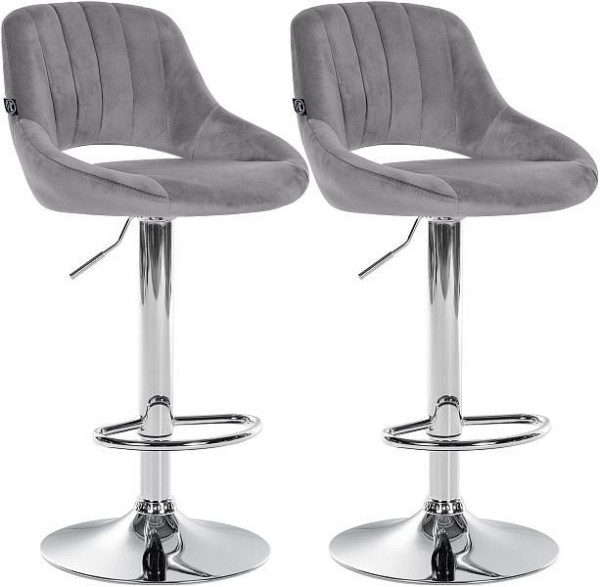 CLP Barhocker Milet Samt C, dunkelgrau, VE: 2 Stück, 324456