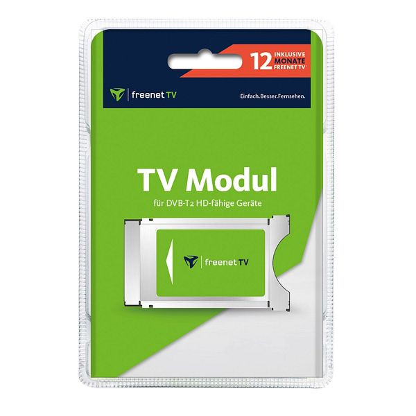 freenet TV CI+ Modul inkl. 12 Monate freenet TV für DVB-T2 HD Antenne bis zu 80 Sender, 89998