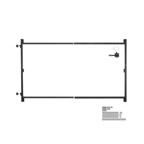 VEVOR Torbausatz für 152-243 cm Öffnungen, verstellbarer Eisenrahmen, durchhangsicher, mit Riegelschloss & Schrauben, schwarz, MKZJ6096W65H4ZBXWV0