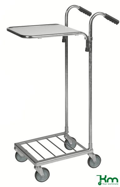 Kongamek Mini-Transportwagen, 4 Lenkrollen, 2 davon mit Bremsen, Boden höhenverstellbar, KM153-HB