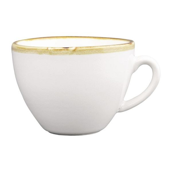 Olympia Kiln Cappuccinotassen Kreideweiß 23cl (6 Stück), FB988