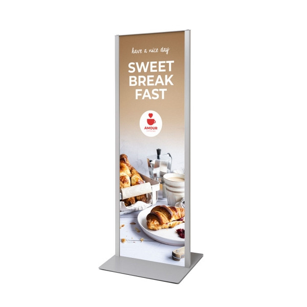 Showdown Displays Totem Panel Plus 420x1200x3mm Silber, TPP420x1200