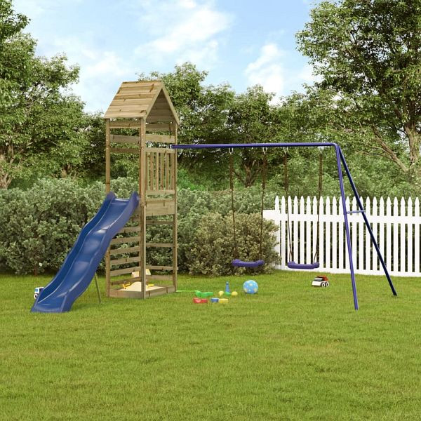 vidaXL Spielturm Imprägniertes Kiefernholz, Material: Material: PP (Polypropylen), 3156933