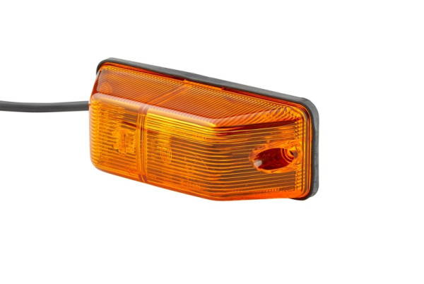 HELLA Zusatzblinkleuchte, Halogen, 12/24V, Anbau/Schraubanschluss, CCC, Lichtscheibenfarbe: gelb, seitlicher Anbau/links, 2BM 006 692-077