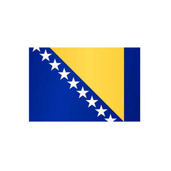 Stein HGS Länderflagge Bosnien und Herzegowina, 200 x 335 cm (Querformat), mit Seil und Schlaufe, FlagTop 110 g/m², für Fahnenmasten ab 8 m, ohne Hohlsaum, 26822