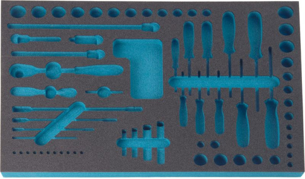 Hazet 2-Komponenten Weichschaum-Einlage, für 163-53/75, Abmessungen / Länge: 519 mm x 342 mm, 163-53L