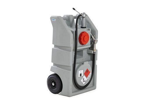DENIOS Mobiler Dieseltanktrolley PolyMove 110, aus Polyethylen, Handpumpe, 110 l Volumen, 307742