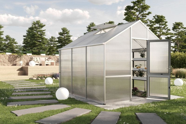 KGT Gewächshaus Modell Dahlie III, blank, 24300000