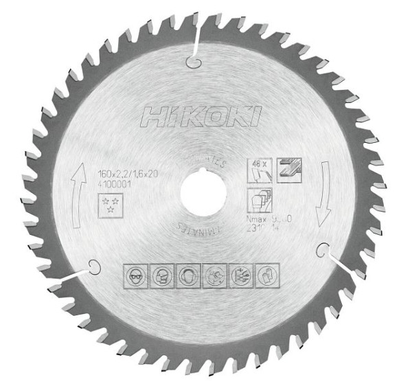 HiKOKI TCT Kreissägeblatt Laminat 160x20 Z48 Trapez- / Flachzahn, 4100001