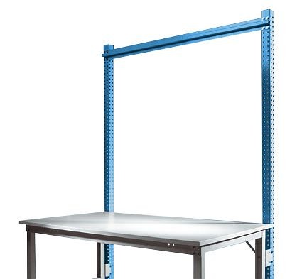Manuflex Aufbauportal ohne Ausleger für UNIVERSAL + PROFI Standard Grundtische, Nutzhöhe 1500 mm, Brillantblau, ZB3791.5007