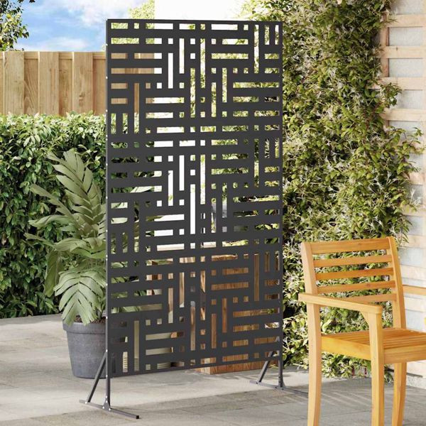 vidaXL Sichtschutz Schwarz 100 x 50 x 180 cm Stahl, 868549