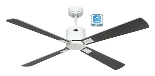 CasaFan Deckenventilator Eco Neo III 132 Lack weiß-Wenge/Lack silber WiFi, 943242W