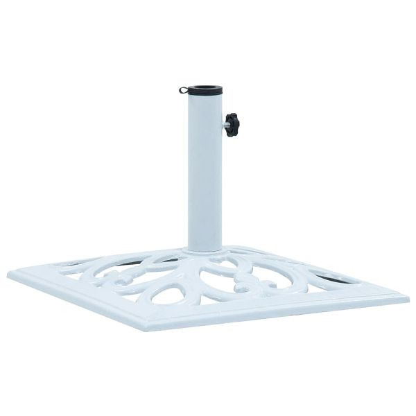 vidaXL Sonnenschirmständer Weiß 12 kg 49 cm Gusseisen, 47867