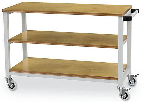 Bedrunka+Hirth Mobile Werkbank T500, 2 Fachböden, 1200 x 540 x 880 mm, 04.512.30