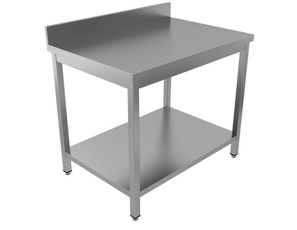 Unninox Europe Arbeitstisch mit Grundboden Selbstmontage 1500x700x850 mm (BxTxH), Abgerundete Ecken mit Aufkantung, WTF-1507085-SA