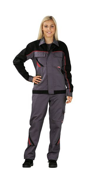 Planam Highline Damen Bundjacke, schiefer/schwarz/rot, Größe 34, 2319034