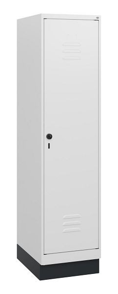 C+P Umkleidespind Classic PLUS, Sockel, 1630x400x500mm, 9016/9016, Drehriegel, 0800205-12 S10014