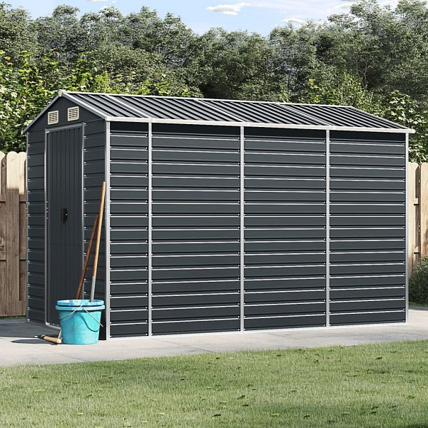 vidaXL Gerätehaus Anthrazit 191x300x198 cm Verzinkter Stahl, 3188255