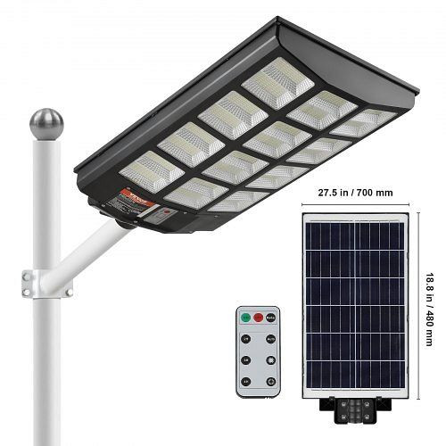 VEVOR 1200W LED Solar Straßenlaterne 1900LM Solar Bewegungsmelder Lampe Außenwand, QRSTYNLDJ1120MF6DV0
