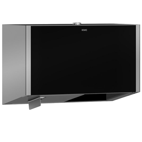 KWC WC-Doppelrollenhalter, EXOS, Edelstahl, 280x193x147 mm, AP, Front ESG schwarz, 2030034645