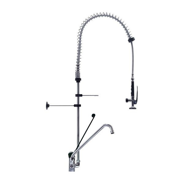 Gastro M Einloch-Geschirrbrause hohes Modell mit Schwenkhahn und handfreier Bedienung, CS490