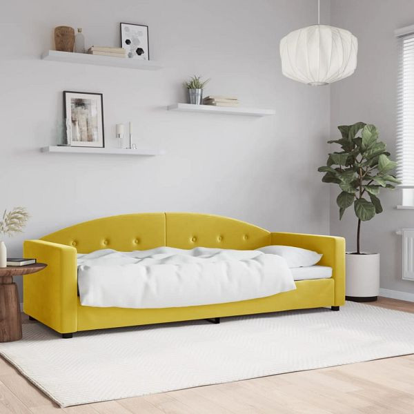 vidaXL Tagesbett Gelb 80x200 cm Samt, 354134, 8720845954291