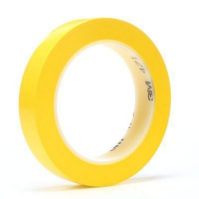 3M Weich-PVC-Klebeband 471 F, gelb, 33 m x 19,1 mm, VE: 48 Rollen, 7000047467