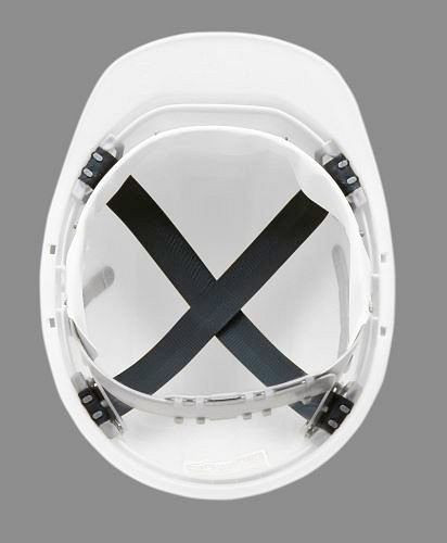 Schuberth Bauschutzhelm mit 4-Punkt-Gurtband, gemäß DIN-EN 397, weiß, 116352