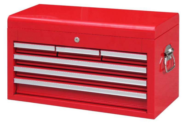 Metra Werkzeugkiste, Aufsatz, groß, mit 6 Schubladen, rot, 10226