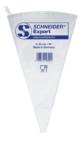 Schneider Spritzbeutel, 0-25 cm, "Export" in blau, verschweißt, 350080