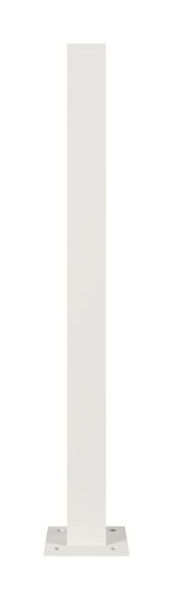 Schake Sperrpfosten aus Edelstahl Typ 4070P, ortsfest, 70x70mm, zum Aufdübeln, mit Bodenplatte, mit 1 Öse, 4070P+1