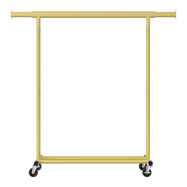 SONGMICS Kleiderregal, Helles Gold, (92-132)x45x161,5 cm, HSR013A01