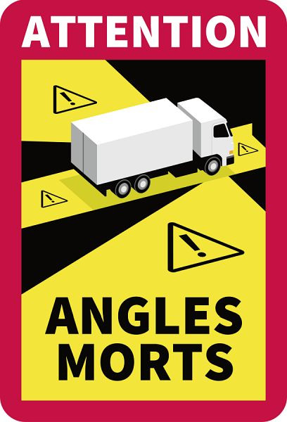 Moedel ATTENTION ANGLES MORTS, Symbol LKW, Magnetfolie, 170x250 mm, VE: 3 Stück, 104872