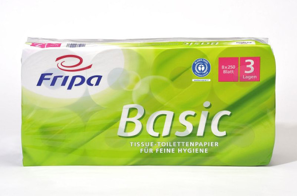 Fripa Toilettenpapier Basic, 3-lagig, weiß, 48 Rollen, 1510820