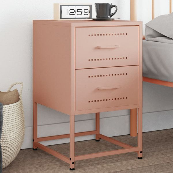 vidaXL Nachttisch Rosa 36x39x60,5 cm Stahl, Top-Qualität, 846460