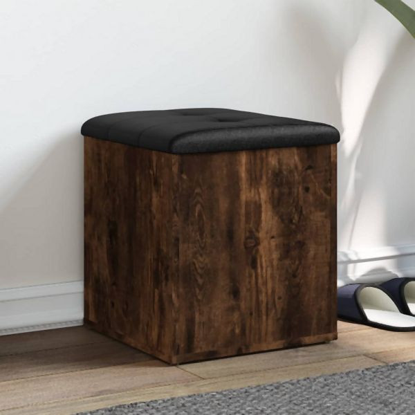vidaXL Sitzbank mit Stauraum Räuchereiche 42x42x45 cm Holzwerkstoff, 835037