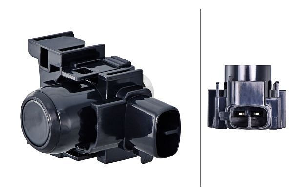 HELLA Sensor, Einparkhilfe, viereckig, 2-polig, gesteckt, lackierbar, 6PX 358 270-291