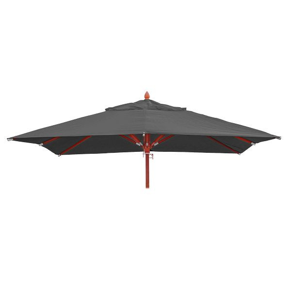 Mendler Ersatz-Bezug für Gastronomie Holz-Sonnenschirm HWC-C57, Sonnenschirmbezug, eckig 3x3m Polyester 3kg, anthrazit, 76663