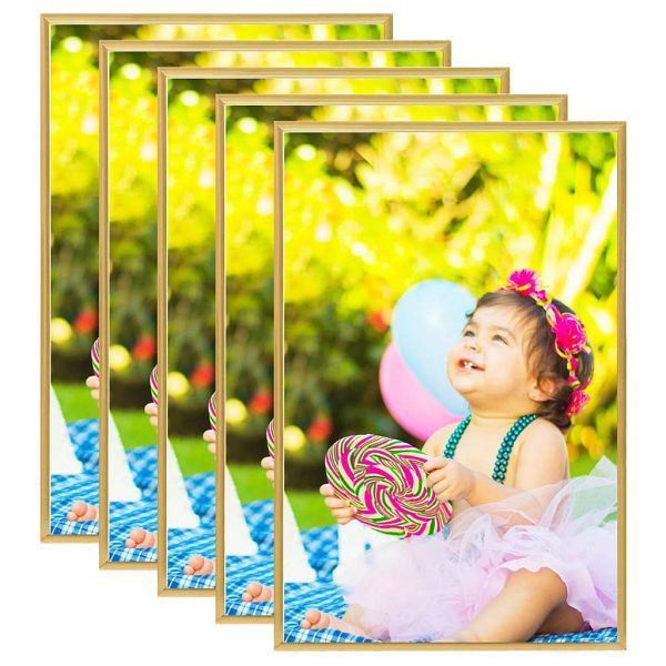 vidaXL Bilderrahmen Collage 5 Stück für Wand Golden 70x90 cm MDF, 332153
