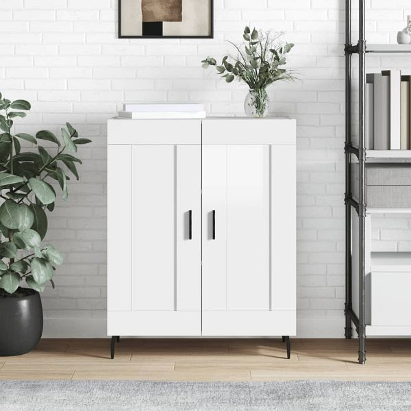 vidaXL Sideboard Hochglanz-Weiß 69,5x34x90 cm Holzwerkstoff, 830214