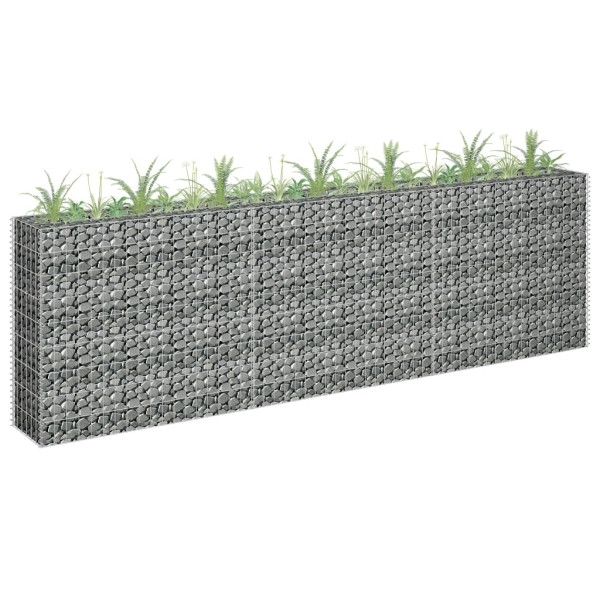 vidaXL Gabionen-Hochbeet Verzinkter Stahl 270 x 30 x 90 cm, 145639