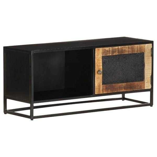 vidaXL TV-Schrank 90x30x40 cm Raues Mangoholz, 323150, 8720286142455