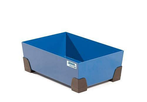 DENIOS Kleingebindewanne Vario 30, lackierter Stahl, ohne Gitterrost, Auffangvolumen 30 Liter, 250679
