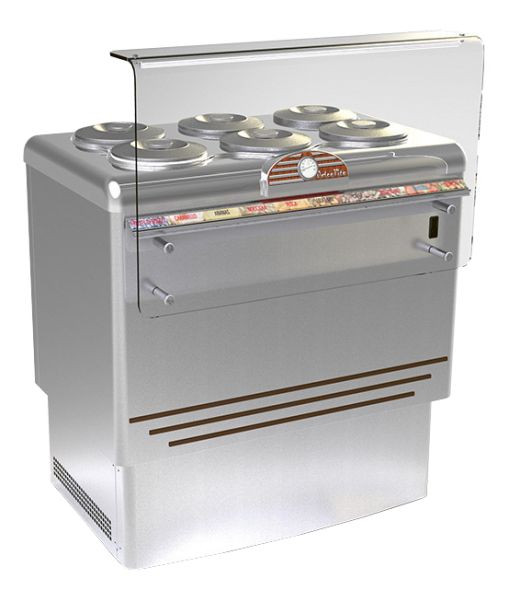 NordCap Speiseeisvitrine DOLCE VITA 6-LX, steckerfertig, statische Kühlung, zusätzlicher Umluftventilator, 46543690100