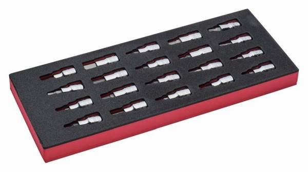 Bahco 1/3 Einlage, Steckschlüssel + Zubehör 1/2", 20-teilig, FF1E2209