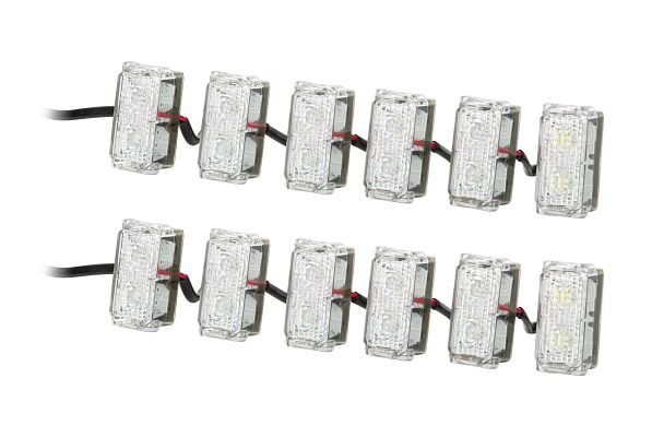 HELLA LED-Tagfahrleuchtensatz, LEDayFlex II, 12V, rechteckig, Einbau, SAE/ECE-R7/E24 5864/ECE-R87, glasklar, 2800mm, Fahrzeugfront, Satz, 2PT 980 789-861